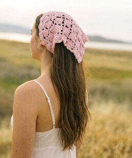 Crochet Bandana Pattern PDF | Flower Lace Triangle Head Scarf | Summer Hip Wrap | Summer Crochet tee