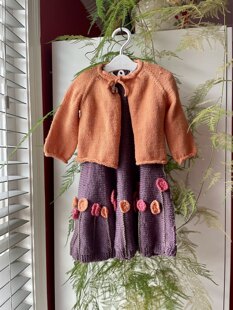 Autumn dress to go with the cardigan set