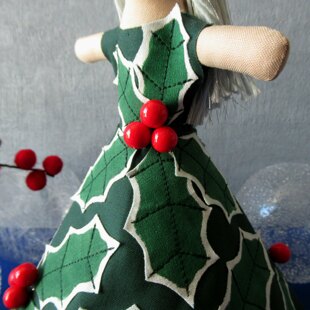 Holly Queen Christmas Tree Topper or Table Decoration