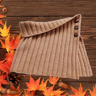 Ribbed Button Cowl Knitting Pattern