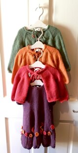 Autumn dress to go with the cardigan set