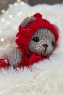 Knitting baby bear and Outfit for Baby Bear🟡🟠🔴