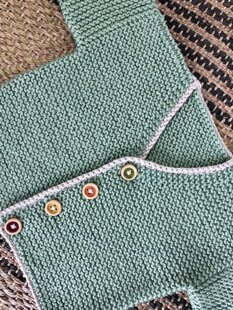 Newborn garter stitch cardigan