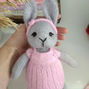 Tia The Little Bunny. Bunny knitting pattern