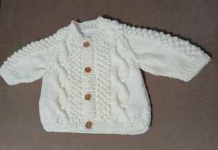 Cabled Raglan Cardigan
