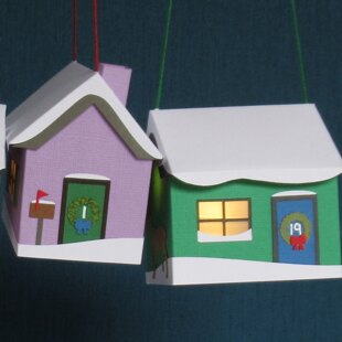 Papercut Christmas House Boxes