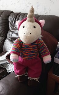 Knitables (Knit-A-Teddy) Unicorns (they all want a Unicorn!)