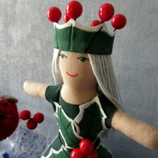 Holly Queen Christmas Tree Topper or Table Decoration