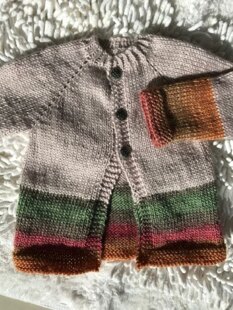 Variegated Block Baby Cardigan