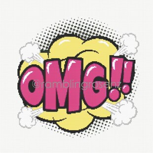 Pop Art:  OMG! - Counted Cross-stitch