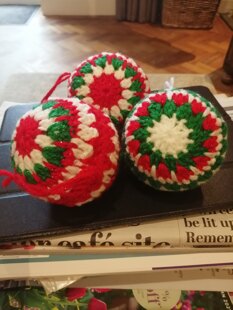 Christmas Baubles and Granny Squares
