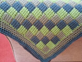 Entrelac Crochet Blanket