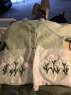 Green Daisy Cardigan