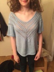 Lace yoke top