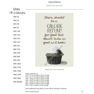 Calorie Refund - Counted Cross-stitch