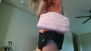 pink book holder