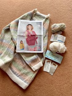 Cardigan with chevrons
