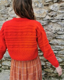 Cropped Retro Red Cardigan
