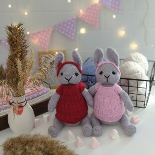 Tia The Little Bunny. Bunny knitting pattern