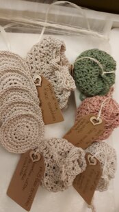 Reusable cotton make up removal pads/ face scrubbies