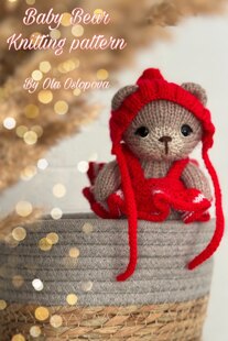 Knitting baby bear and Outfit for Baby Bear🟡🟠🔴