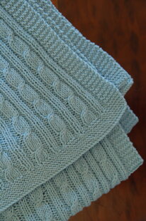 Fingering Weight (4 ply) Cable Baby Blanket