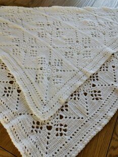 Victorian Lace Baby Shawl