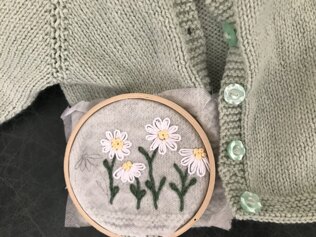 Green Daisy Cardigan