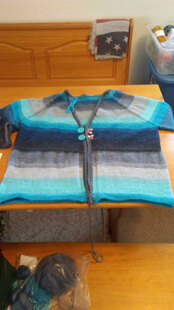 Textured Top Down Cardigan