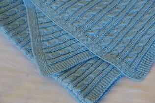 Fingering Weight (4 ply) Cable Baby Blanket