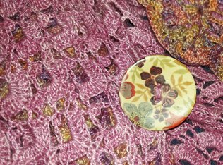 Scalloped edged lace shawl