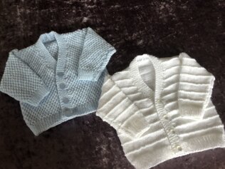 Moss and Garter Stitch Cardigans in Sirdar Snuggly 4 ply 50g - 1373