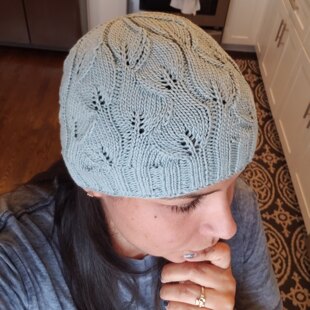 Leafy spring lace hat