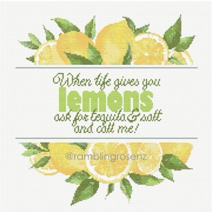When Life Gives You Lemons - Counted Cross-stitch