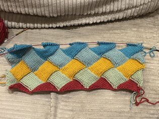 entrelac cushion