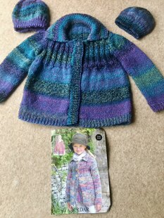 Girl's Click Chunky cardi coat.