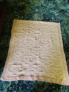 Baby afghan for a new baby girl