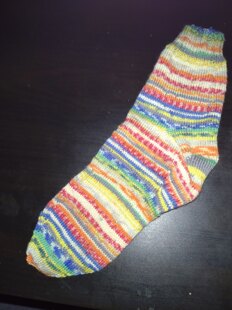 Learning to knit socks