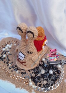 Luffy's denden mushi crochet pattern