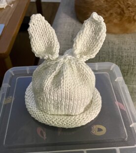Glow in the dark bunny hat