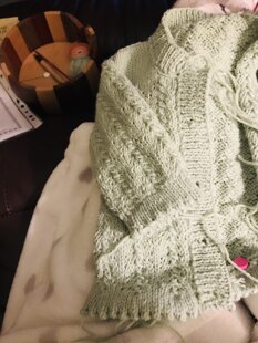 Lacy Cardigan in green