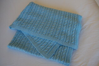 Fingering Weight (4 ply) Cable Baby Blanket