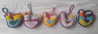 lavender filled crochet birds