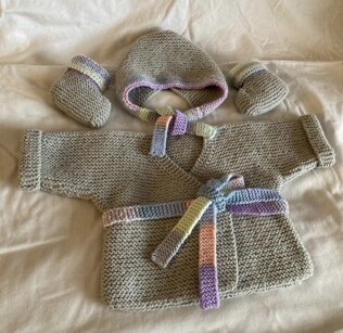 Garter Stitch Baby Set