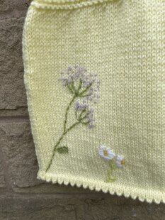 Embroidered Flower pinafore