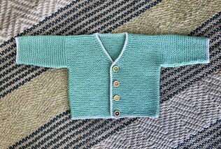 Newborn garter stitch cardigan