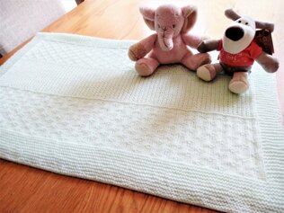 Baby Blanket in Soft Mint Green