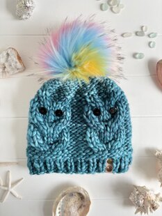 Winter Owl Pompom Hat
