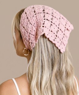 Crochet Bandana Pattern PDF | Flower Lace Triangle Head Scarf | Summer Hip Wrap | Summer Crochet tee