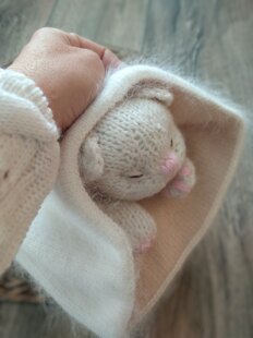 Knitting pattern cat and little kittens